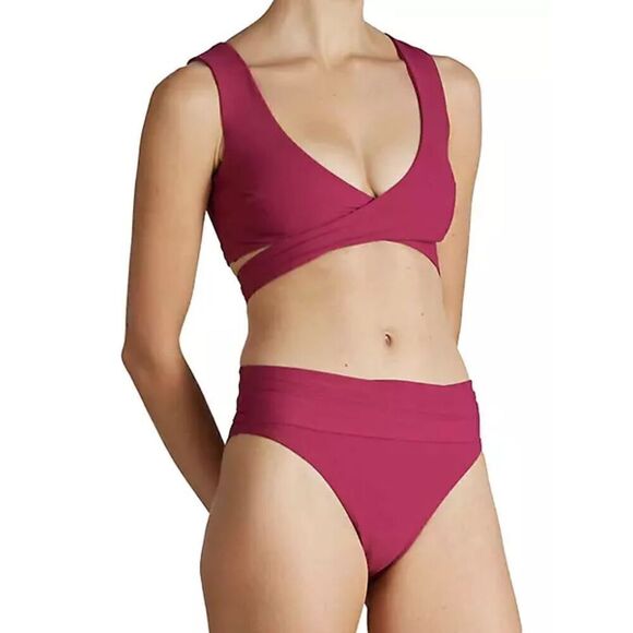 Bondi Born Womens Ava Bikini Top Mulberry Large - Picture 1 of 8